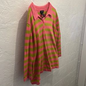 Pink and green striped jones New York long sleeve with sweat pants